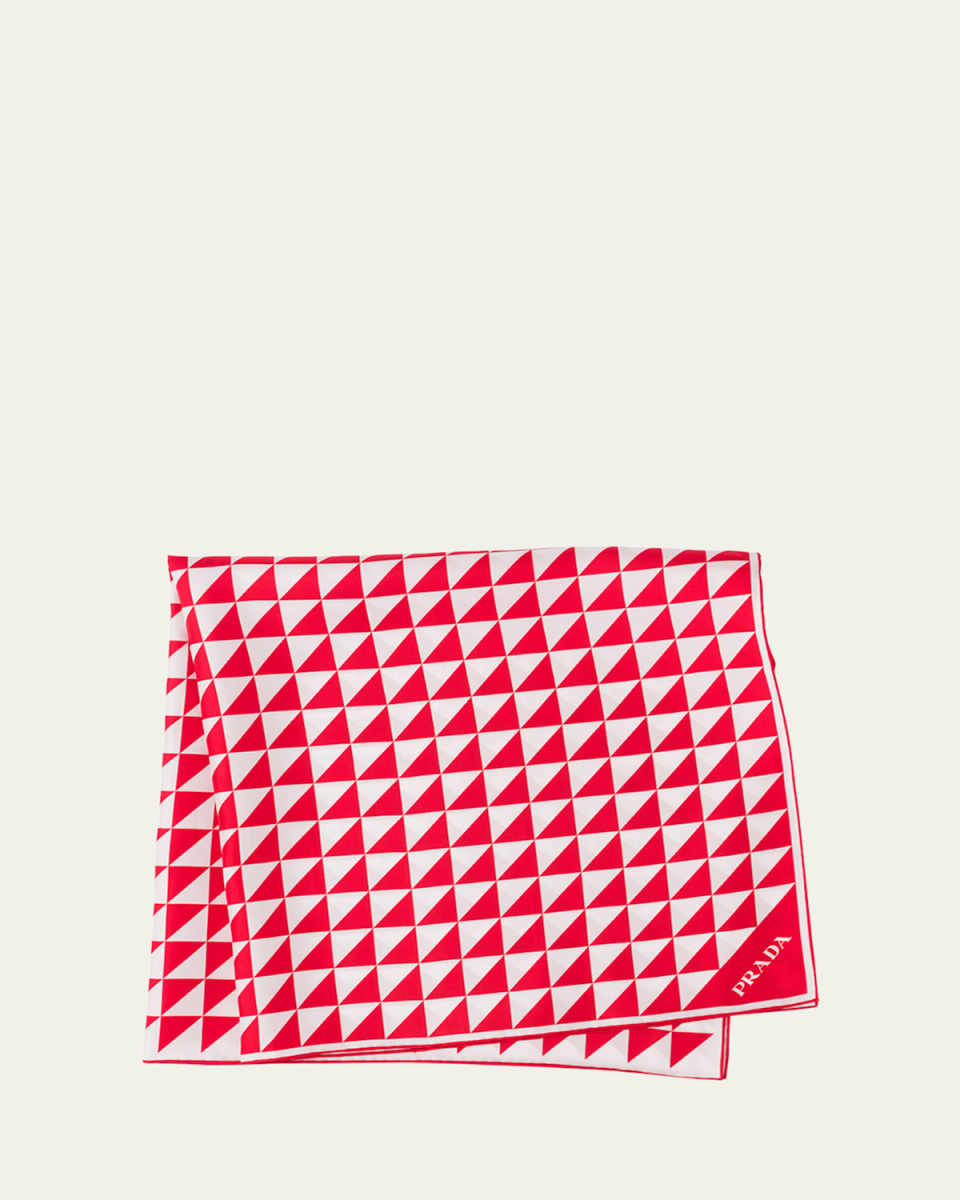 Triangle Logo Silk Scarf